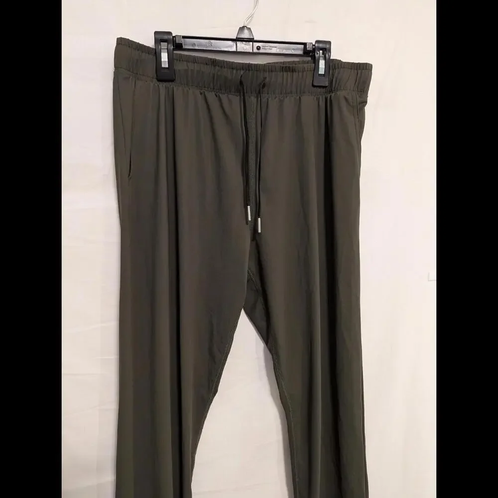 Zyia Women's Green Drawstring Nylon/Spandex Activewear Running Pants Size Medium